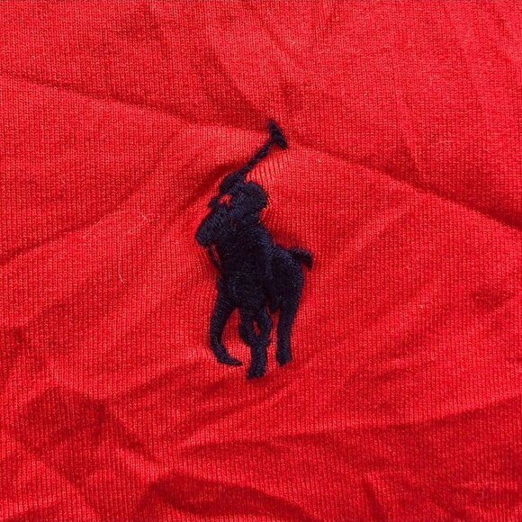 Polo Golf Ralph Lauren Mens Activewear Top Large Red Quarter Zip Long Sleeve - Picture 9 of 16